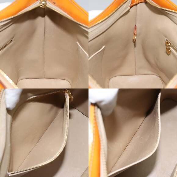 LOUIS VUITTON Monogram Vernis Houston Hand Bag Beige M91004 - Picture 12 of 13